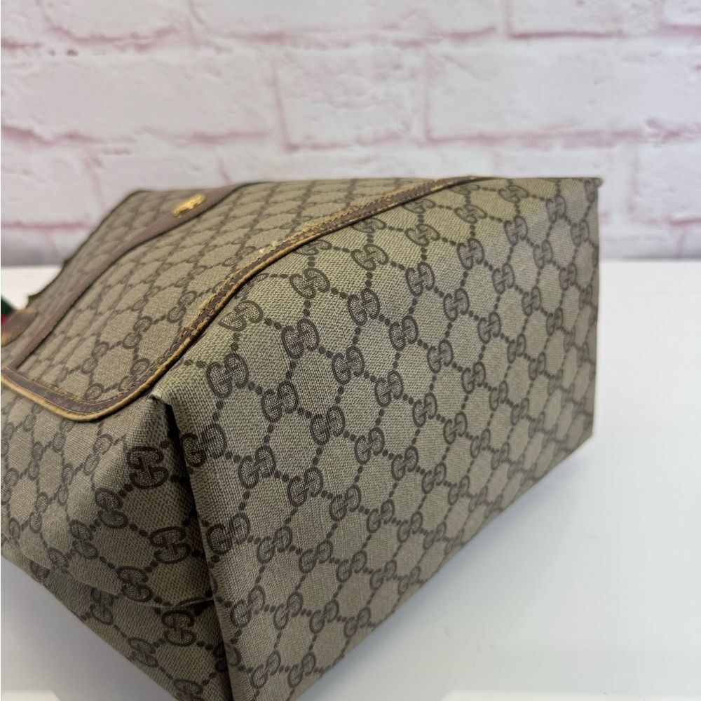 Gucci Vintage Web Sherry Line Beige Monogram Tote - Picture 9 of 15